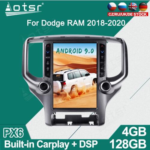Tesla For Dodge RAM 2018 - 2020 4+128G Android Car Radio Player GPS Navigation Auto Stereo Multimedia Video Headunit DSP carplay