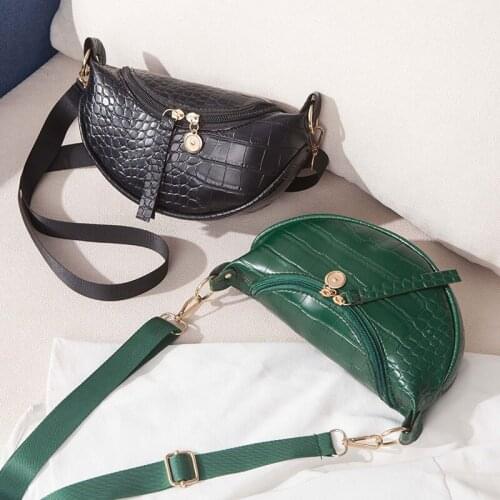 YoReAi PU Leather Trend Womens Bag 2021 New Fashion Chest Bag Crocodile Pattern Zipper Shoulder Messenger Bag Luxury Handbags