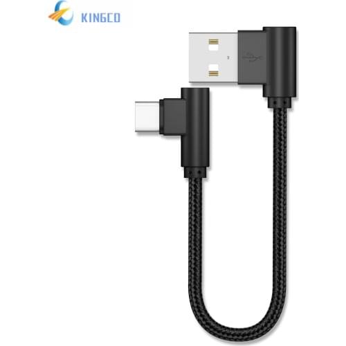 20cm USB cable For iPhone Type C Short 2.4A Fast Charging Cable Elbow 90 Degree USB C Micro USB Data Cable For All Smartphones