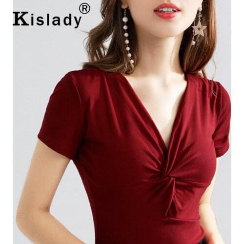 2020 New Spring Summer Fall Womens V-Neck Gothic Shotr Shirt Sexy OL Tops Plus Size Harajuku Shirt Korean Slim Fashion Clothes