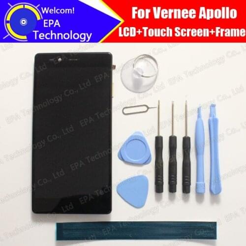 Vernee Apollo LCD Display + Touch Screen Digitizer + Frame Assembly 100% Original New LCD + Touch Digitizer for Apollo+ Tools
