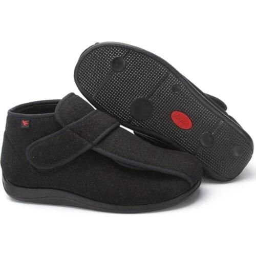 Winter diabetes warm comfortable velco Magic adjustable open toe boots Breathable upper Non-slip wear-resistant sole in fleece