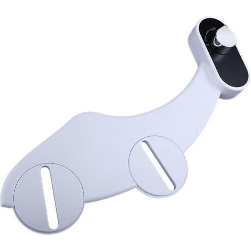1PC UltraThin Personal Hygiene Bidet Toilet Seat Attachment Non-electric Self-cleaning Dual Nozzles Frontal & Rear Wash Cold Wa