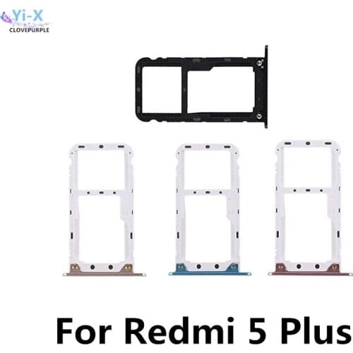 10pcs/lot SIM Card Tray Holder Micro SD Card Slot Holder Adapter for Xiaomi Redmi 5 plus 5P