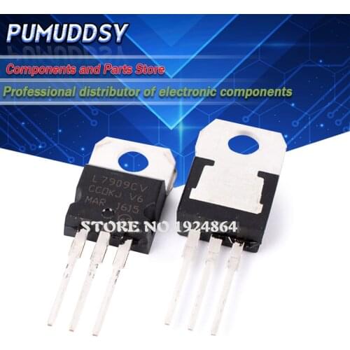 10PCS New L7909CV TO-220 L7909 7909 Voltage regulator IC