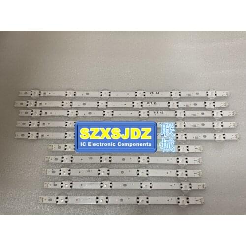 100PCS=50PCSX 6LED +50PCSX4LED WE1 55V0 E74739 94V-0 43" V17 ART3 2867 Rev0.3 1 10leds (6LED+4LED)85cm