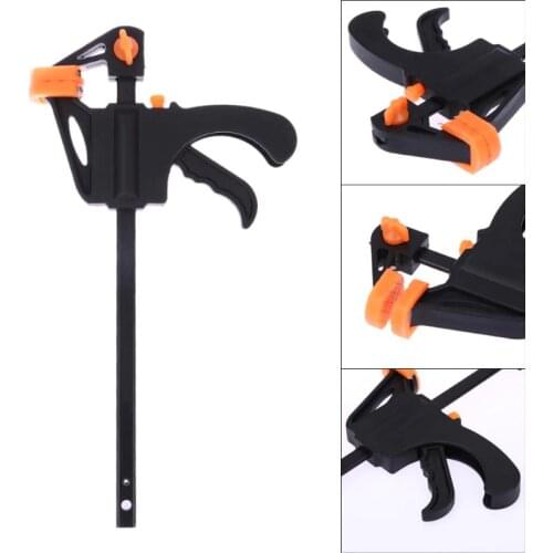 4 Inch Quick Ratchet Release Speed Squeeze Wood Working Work Bar F Clamp Clip Kit Spreader Gadget Tools DIY Hand Tool