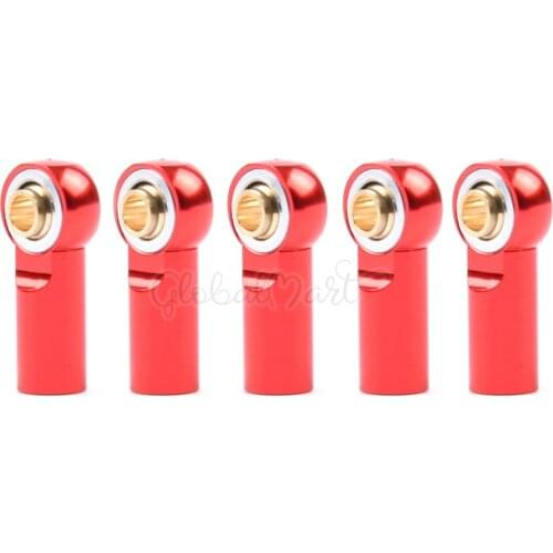 5Pcs Aluminum M3 Metal Ball Head Holder For SCX10 Link Rod End Ball Joint for 1/10 1:10 RC Car Truck Buggy Crawler