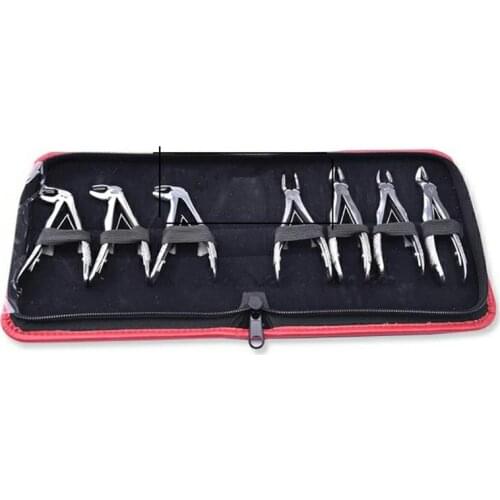 7pcs Stainless Steel Dental Forceps Childrens Tooth Extraction Forcep Pliers Kit Orthodontic Dental Lab Instruments Tools