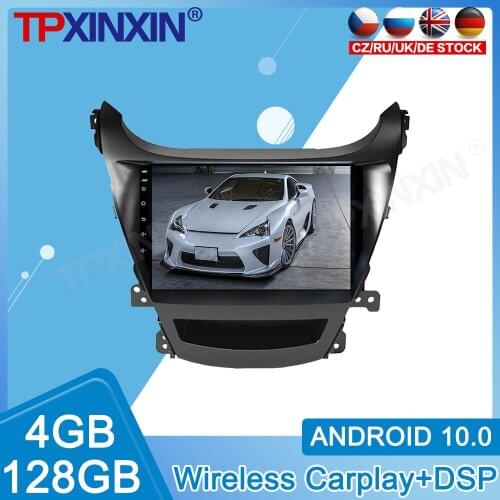 For HYUNDAI Elantra 2014 Android 10 128 Car IPS Touch Screen Radio Car Multimedia Player With DSP Carplay GPS Navigation System
