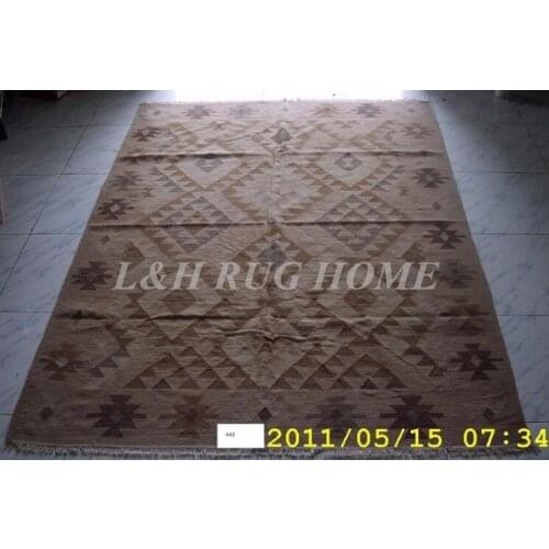 Free shipping 110x170cm kilim carpets,hand knotted woolen carpets, Pakistan Turkey style rug.Natural color kilim rug