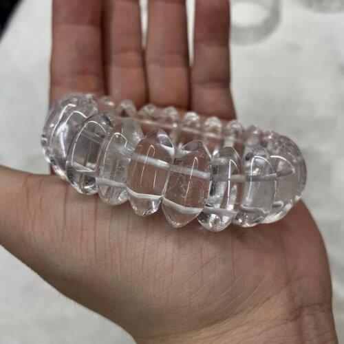 White Rock Quartz / Crystal Stone Beads Bracelet Natural Energy stone Bangle For Woman For Man Wholesale