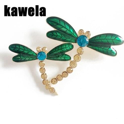 Double Dragonfly Sweet Cute Brooch
