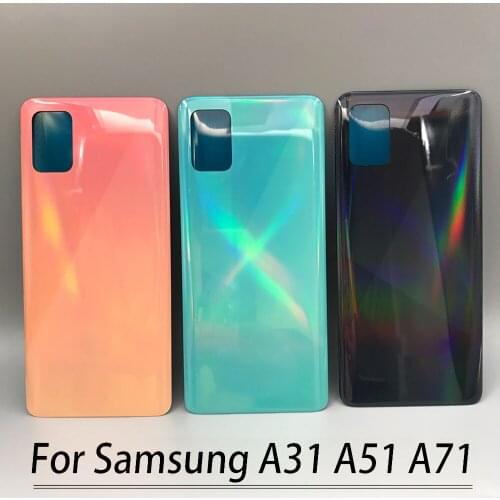 10Pcs/Lot, Back Battery Door Rear Housing Cover Case For Samsung Galaxy A31 A315F A51 A515F A71 A715F