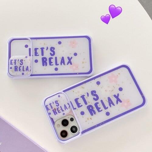 Epoxy Glitter Sequins English Letters Soft Phone Case for iPhone 12 Mini 11 Pro XS Max Slide Camera Protection Shockproof Cover