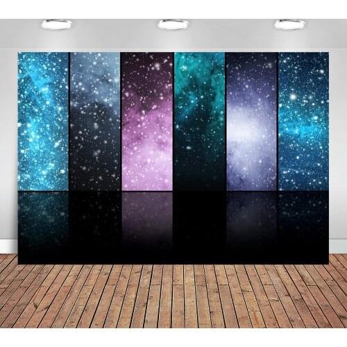 Photography Background Universe Stars Constellations Planets Snoflakes Stage Backdrop for Party Adults Portraits Video Display