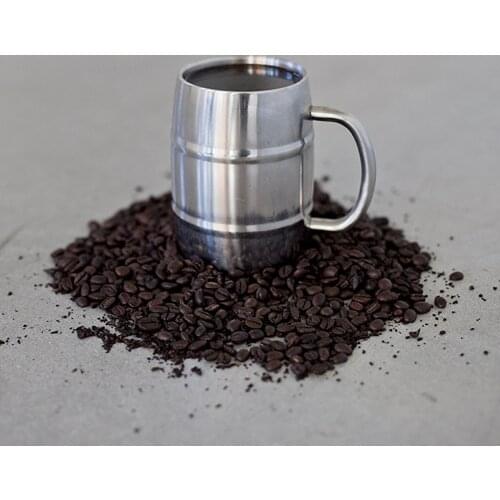 Stainless Steel Double Wall Mugs - Perfect for Coffee and Tea - 1 Piece (Stainless Steel)