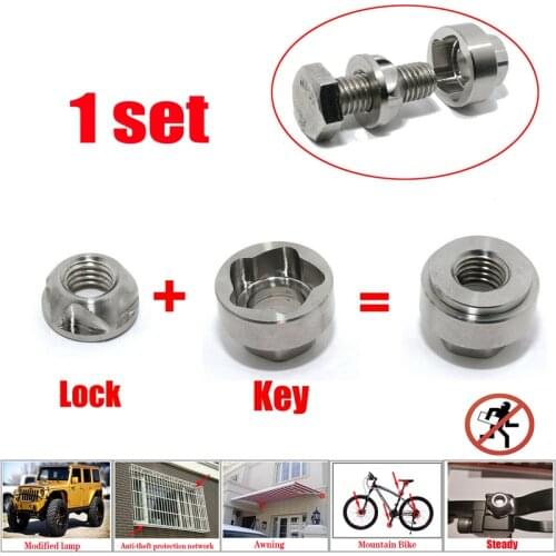 Nuts M6 M8 M10 M12 M14 Nut Security Anti Theft Screws 304Stainless Steel led nut Mountain Bike Awning Car Accessories LED Lights