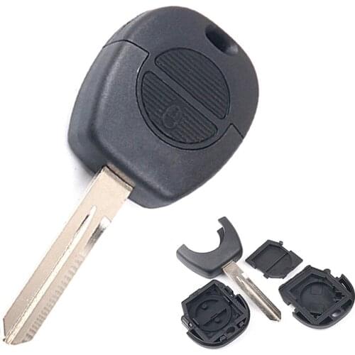 JEAZEA 2 Buttons Black Remote Key Fob Case Shell Fit for Nissan Almera Primera Micra Terrano Navara X-Trail