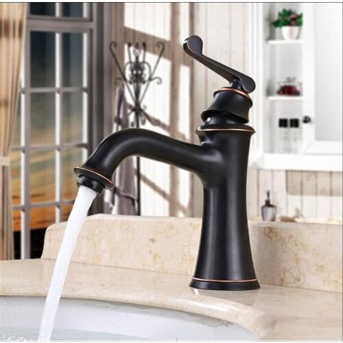 Brass Artistic Commercial Two Handle Three-Hole Oil Rubbed Bronze Bathroom Vanity Sink Faucets Bathroom Mixer tap Faucet