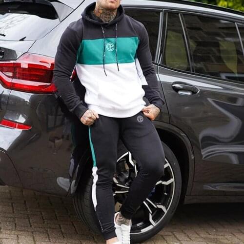 Mens Tracksuits 2021 Cotton Casual Hoodie Set Autumn Male Sweatshirt Clothes for Men
