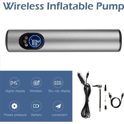 12V 150PSI Rechargeable Air Pump Tire Inflator Wireless Portable Compressor Digital Car Tyre Pump for Car Bicycle Tires Balls