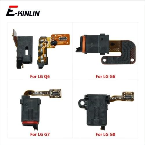 Ear Earphone Headphone Jack Audio Port Connector Flex Cable Repair Parts For LG Q6 Plus Q6a G6 G7 G8 ThinQ