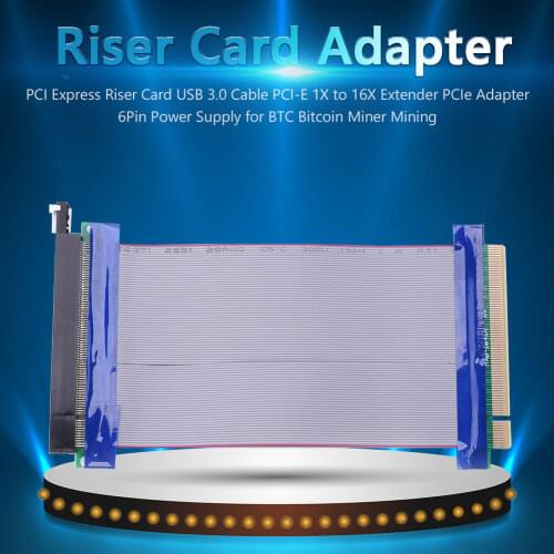 PCIE X16 PCI Express Riser Extender Card Port Adapter 16X to16X Extension Power Cord Cable Graphics Card Extension Cable for GPU