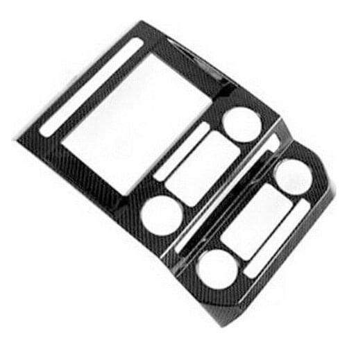 Front Center Console GPS Navigation Panel Frame Trim Cover ABS Carbon Fiber Style Fit for Ford F150 F-150 2017 2018 2019 2020