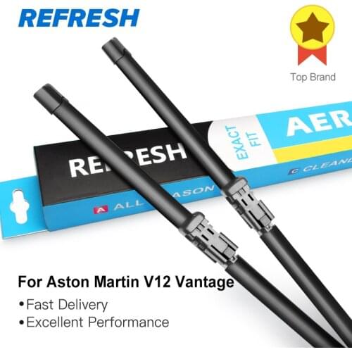 REFRESH Wiper Blades for ASTON MARTIN V12 Vantage Fit Push Button Arms 2012 2013 2014 2015 2016 2017
