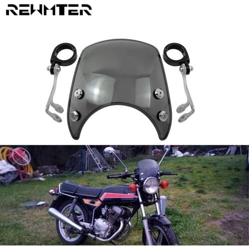 Motorcycle Smoke 39-41mm Adjustable Custom Compact Sport Wind Deflector Windshield For Harley Sportster XL 883 1200 2004-2019
