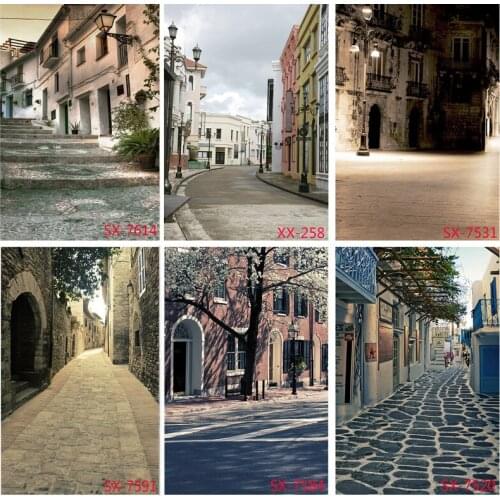 Retro European Street View Scenery Photography Backdrops Props Wedding Child Portrait Photo Backgrounds Studio 2157 YXFL-81