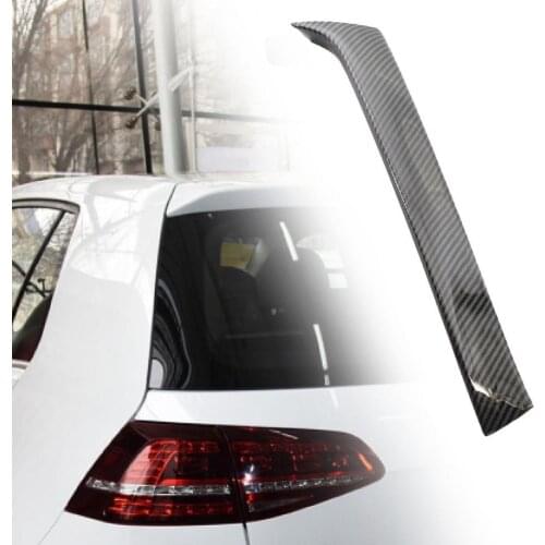1 Pair Spoiler Durable Easy Installation Carbon Texture Car Rear Window Side Spoiler for VW Golf 7 Station Wago 14-17