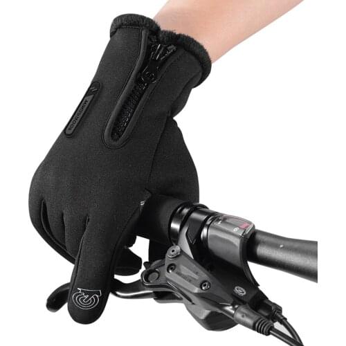 1 Pair Windproof padded riding gloves Women Men Winter Warm Keeping Gloves Waterproof Skiing Cycling Touch Screen Gloves New