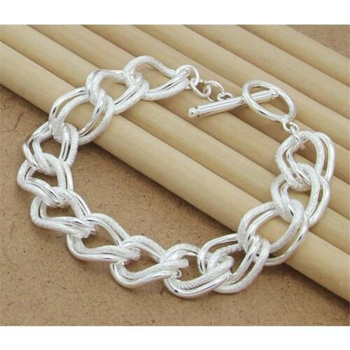 H290 Hot Sale Sterling-silver-jewelry Bracelet For Women,Wholesale Christmas Gift Charm Fashion Bracelet/byoakpva Dclaltsa