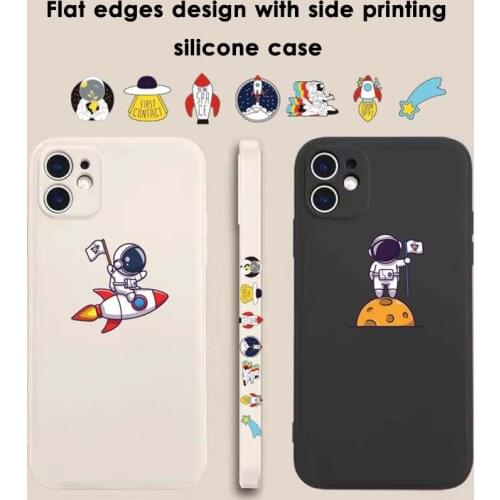 New Style Flat Edges Design Square Silicone Case For iPhone 12 11 Pro Max 7 8 Plus SE2020 X Xs Xr Xs Max 12Pro Max Phone Case