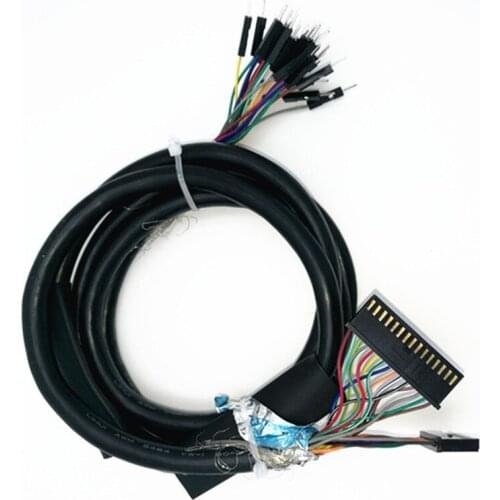 150cm 25Pin 26AWG Wiring Harness Male DuPont2.54 Head and Female AMP2.54 Head Shielded cable for Electronic Kits