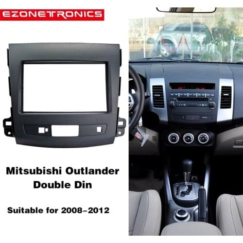2Din Car DVD Frame Audio Fitting Adaptor Dash Trim Kits Facia Panel for 2008-12 Mitsubishi Outlander Double Din car radio player