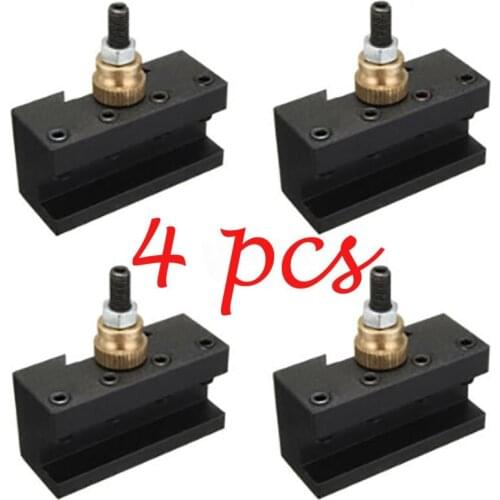 4pcs Mini Lathe 1/4 "-1/2" Turning Tool Holder for CCMT TCMT Milling Insert Quick Change Turning Facing Boring Tool Post Holder