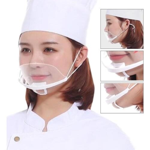 5/10Pcs/lot Restaurant Mouth Mask Transparent Anti Fog Catering Mask for Kitchen Restaurant Masks Kitchen Tools