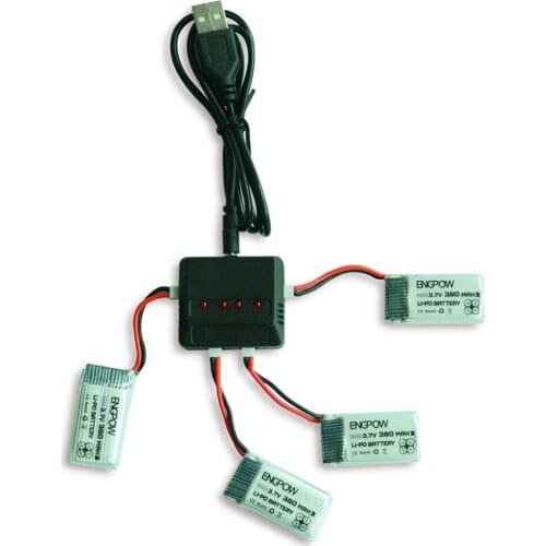 3.7V 380Mah 25C X 4 H107 XING DA 385 H107D Model Aircraft Battery And Upgrade Parts