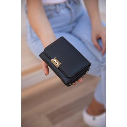 Cat Accessory Wallet Black Womens bag autumn winter new 2021Trend womens bag bolsos New Season