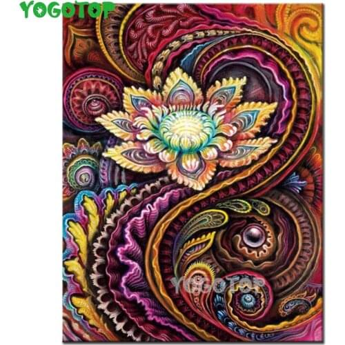 Diamond Embroidery Icon Full Kit DIY Diamond Painting Lotus 3D Square Crystal Mosaic picture Pastes Hobbies and crafts YY4645
