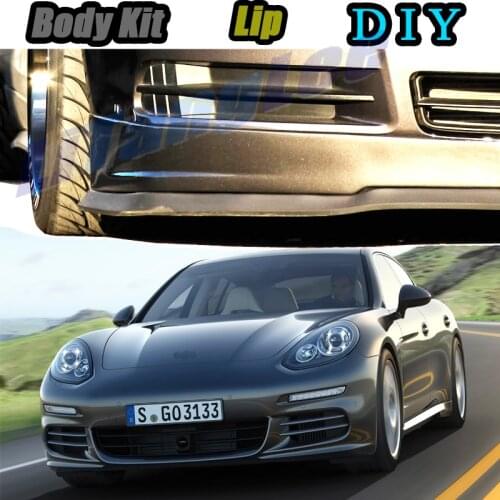 Car Bumper Lip Front Spoiler Skirt Deflector For Porsche Panamera 970 Tune Car Modified Body Kit VIP Hella Flush Lips