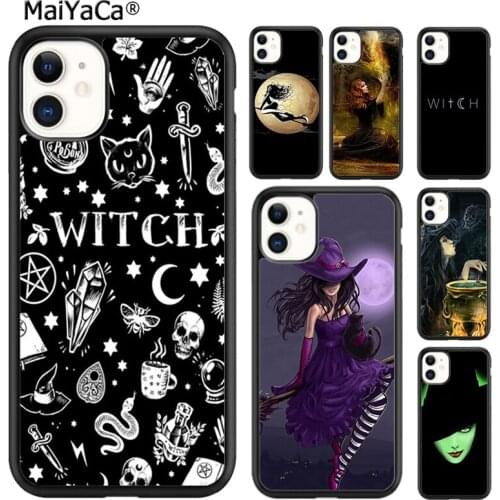 MaiYaCa Halloween Moon Witch Horror Phone Case Cover For iPhone 6s 7 8 plus X XR XS 11 12 pro max Samsung Galaxy S8 S9 S10 shell