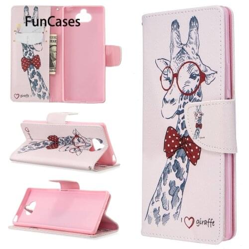 Sun Flower Mobile Bag For estojo Sony Xperia 20 Funda Cute Silicone Cover Cellular sFor Sony Xperia cover 8 Wallet Flip Case