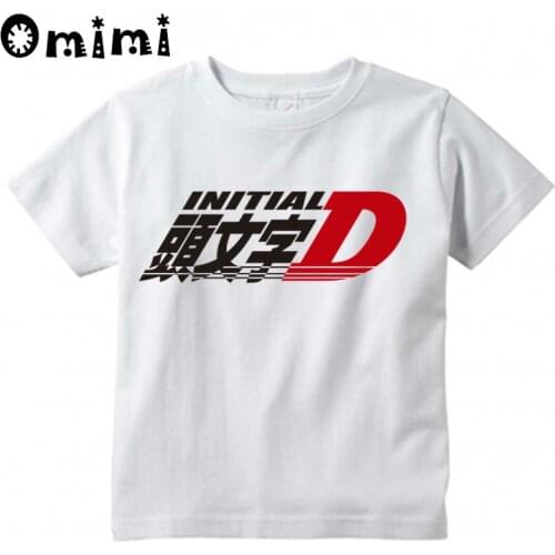 Boys/Girls Japanese Anime AE86 Initial D Homme Design T Shirt Kids Great Casual Short Sleeve Tops Childrens Funny T-Shirt