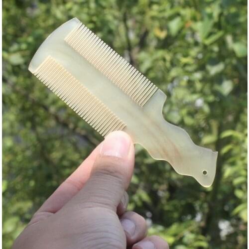Comb For Girl Natural Sheep Horn Fine Toothed Hair Care Massage Brush Straight Anti Static Dandruff Combs Hairbrush Gift Sale
