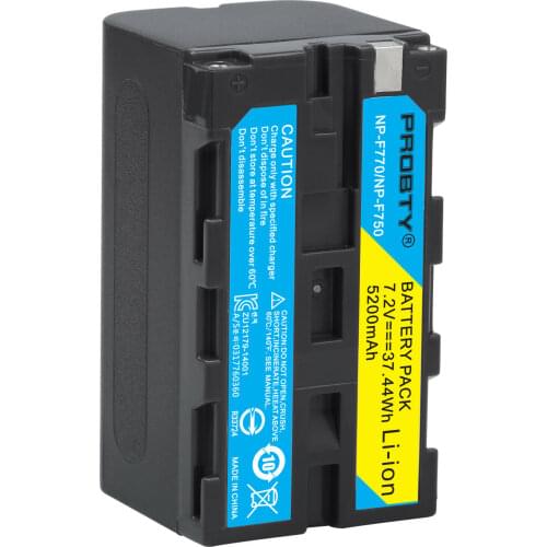 HIBTY High quality 1Pcs 5200mAh NP-F750 NP F750 F730 F770 Battery for Sony NP-F770 F730 CCD-TRV58 TRV110K TRV26E HVR-Z1 V1J z1