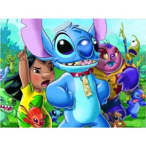 Anime animals diamond painting cartoon stitch rhinestone embroidery picture diamond dotz kids toys mosaic art wall sticker decor